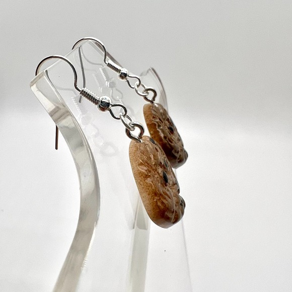 Chocolate Chip Cookie Earrings - Cafe Earrings - Food Earrings - Baker Earrings - Picture 3 of 10